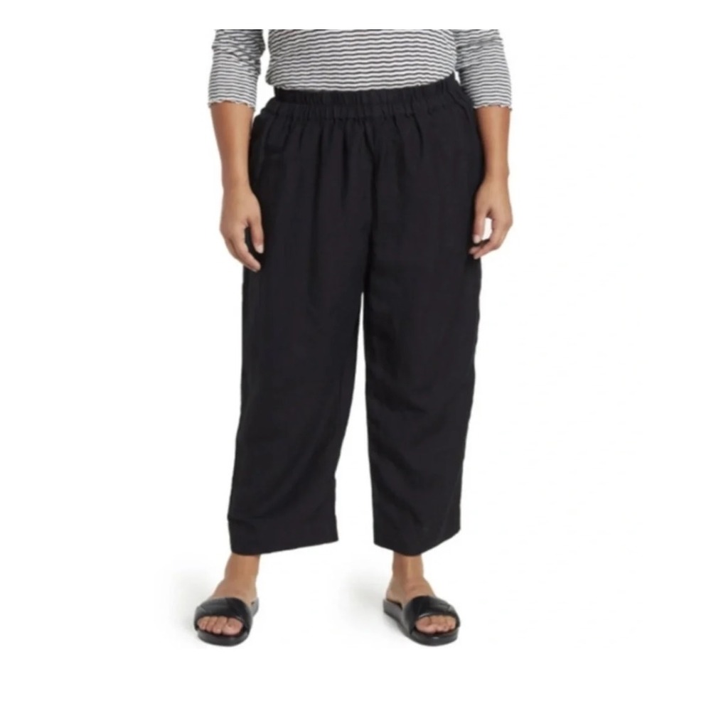 Madewell Tapered Huston Pull-On Crop Pants Size XXL Linen Blend Lagenlook Boho